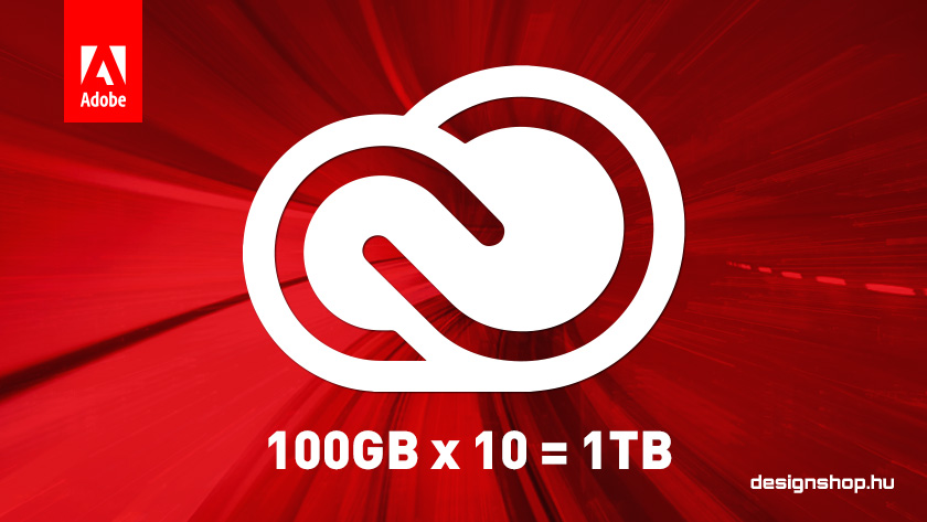 Az Adobe tízszeresére növelte a Creative Cloud tárhelyet, 100GB > 1TB