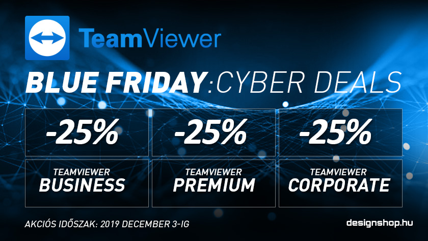 TeamViewer Cyber Deal -25% 2019 december 3-ig