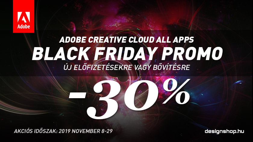Creative Cloud All Apps -30% BLACK FRIDAY akció!