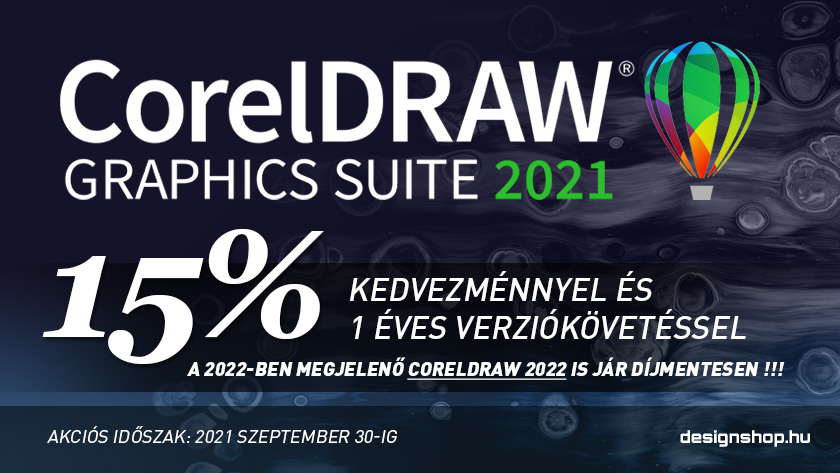 CorelDRAW Graphics Suite 2021 + éves verziókövetés 15% kedvezménnyel