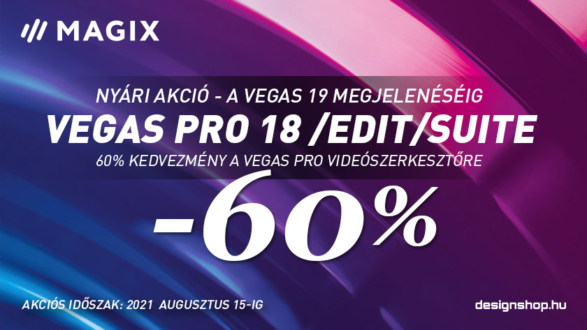 Nyári Vegas Pro 18 akció 60% kedvezménnyel