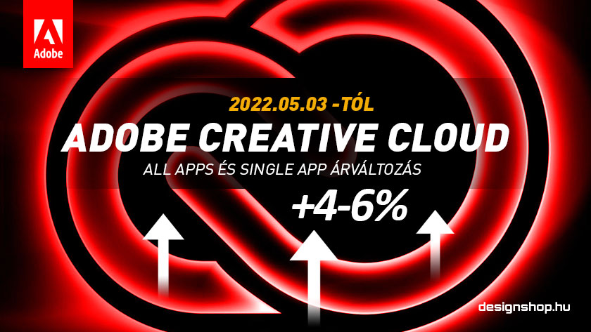 2022 május 3-tól drágulnak az Adobe Creative Cloud előfizetések