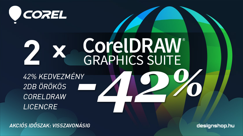 Corel Twin Promo : 2db CorelDRAW Graphics Suite 42% kedvezmény