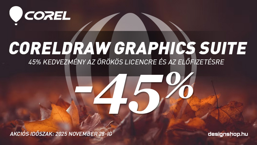 Corel Black Friday 2025 – CorelDRAW Graphics Suite 45% kedvezménnyel